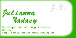 julianna nadasy business card